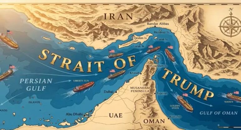 Tổng thống Donald Trump chia sẻ tấm bản đồ có tên của chính mình trên mạng xã hội Truth Social - Nguồn: Truthsocial.com/@realDonaldTrump