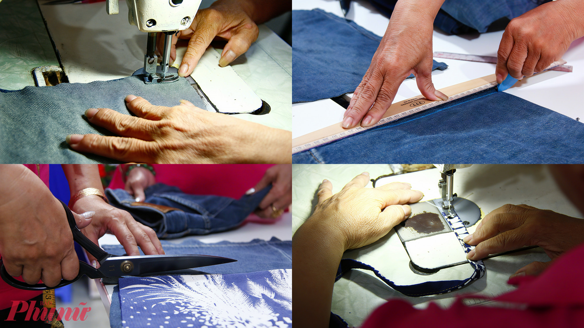 Từng công đoạn đều được chị em phụ nữ thực hiện công phu, tỉ mỉ.