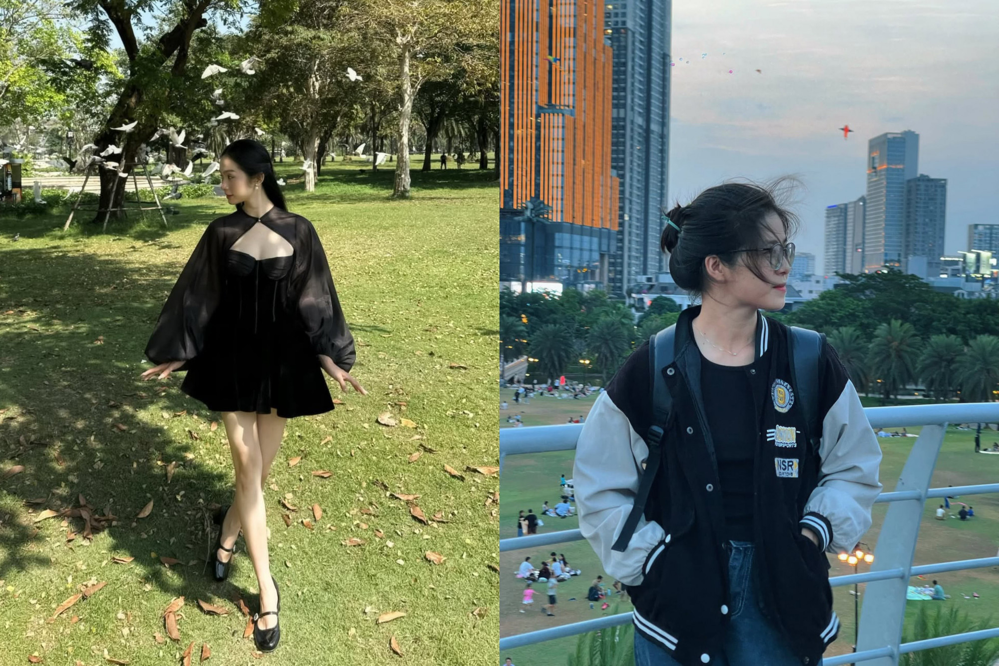 Khu vực công viên ở Landmark 81 trở thành điểm chụp hình trend 'trạm tỷ' siêu hot của gen Z - Ảnh: pttrenq, 1301.nt