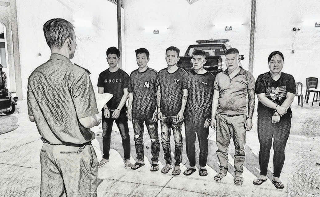 Các bị can bị bắt để điều tra làm rõ_Ảnh: Công an Đà Nẵng.