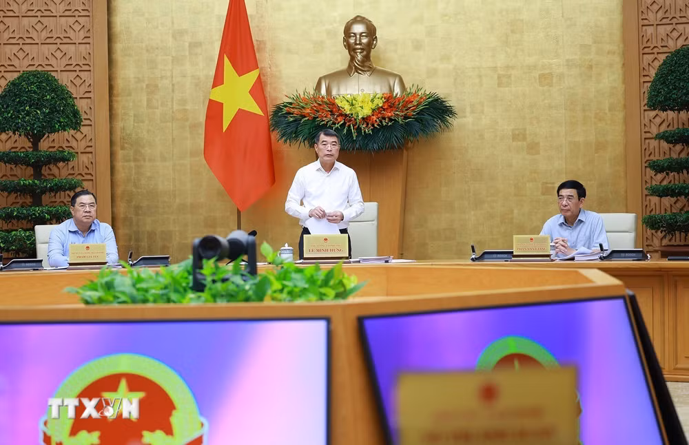 Thủ tướng Lê Minh Hưng chủ trì phiên họp - Ảnh: Dương Giang/TTXVN