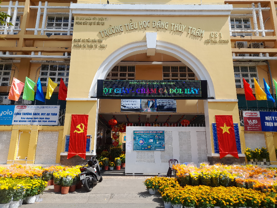 Trường tiểu học Đặng Thùy Trâm, phường Tân Thuận, TPHCM - Ảnh: Quốc Thái
