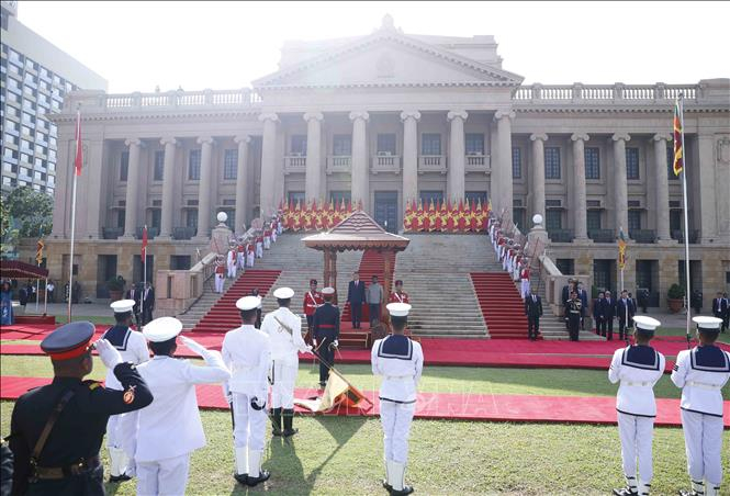 Lễ đón Tổng Bí thư, Chủ tịch nước Tô Lâm thăm cấp Nhà nước Sri Lanka. Ảnh: Thống Nhất/TTXVN