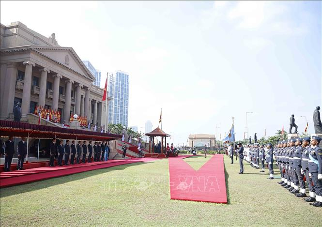 Lễ đón Tổng bí thư, Chủ tịch nước Tô Lâm thăm cấp Nhà nước Sri Lanka - Ảnh: Thống Nhất/TTXVN