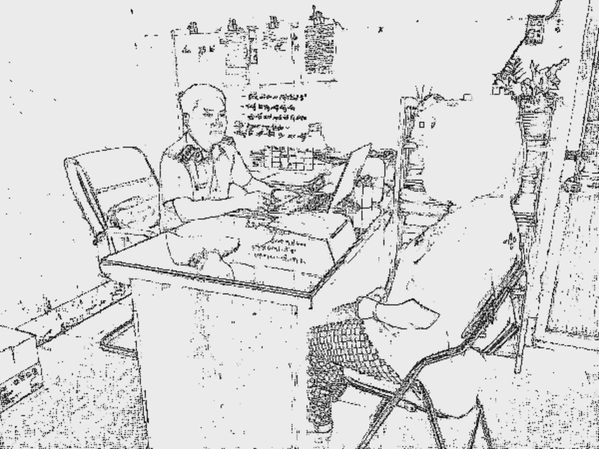 Cơ quan công an làm việc với A. - Ảnh: Sỹ Đức