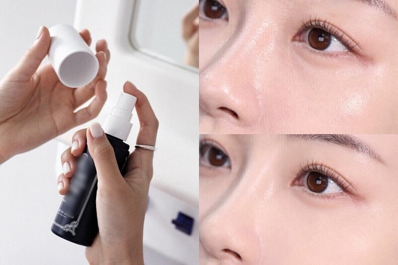 Xịt khóa nền giúp phấn phủ và kem nền hòa quyện vào nhau, tạo hiệu ứng lớp nền tự nhiên - Ảnh: B321