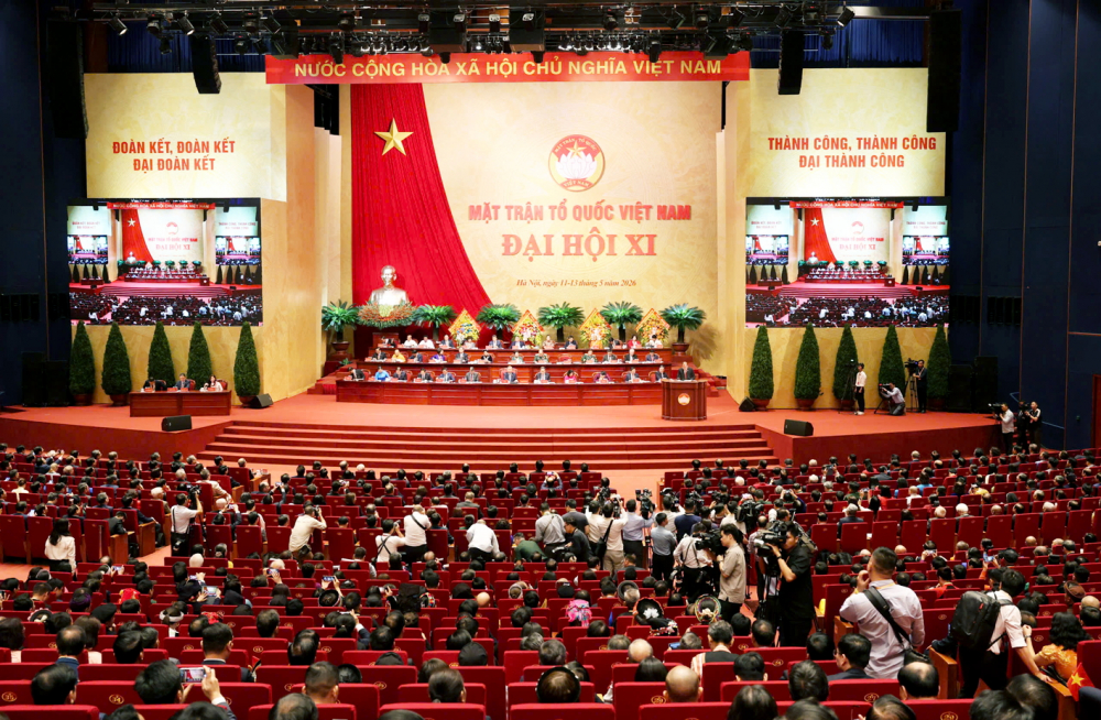 Phát huy thế trận lòng dân trong giai đoạn mới Quang cảnh Đại hội Đại biểu toàn quốc lần thứ XI của MTTQ Việt Nam - ẢNH: Phúc Quang