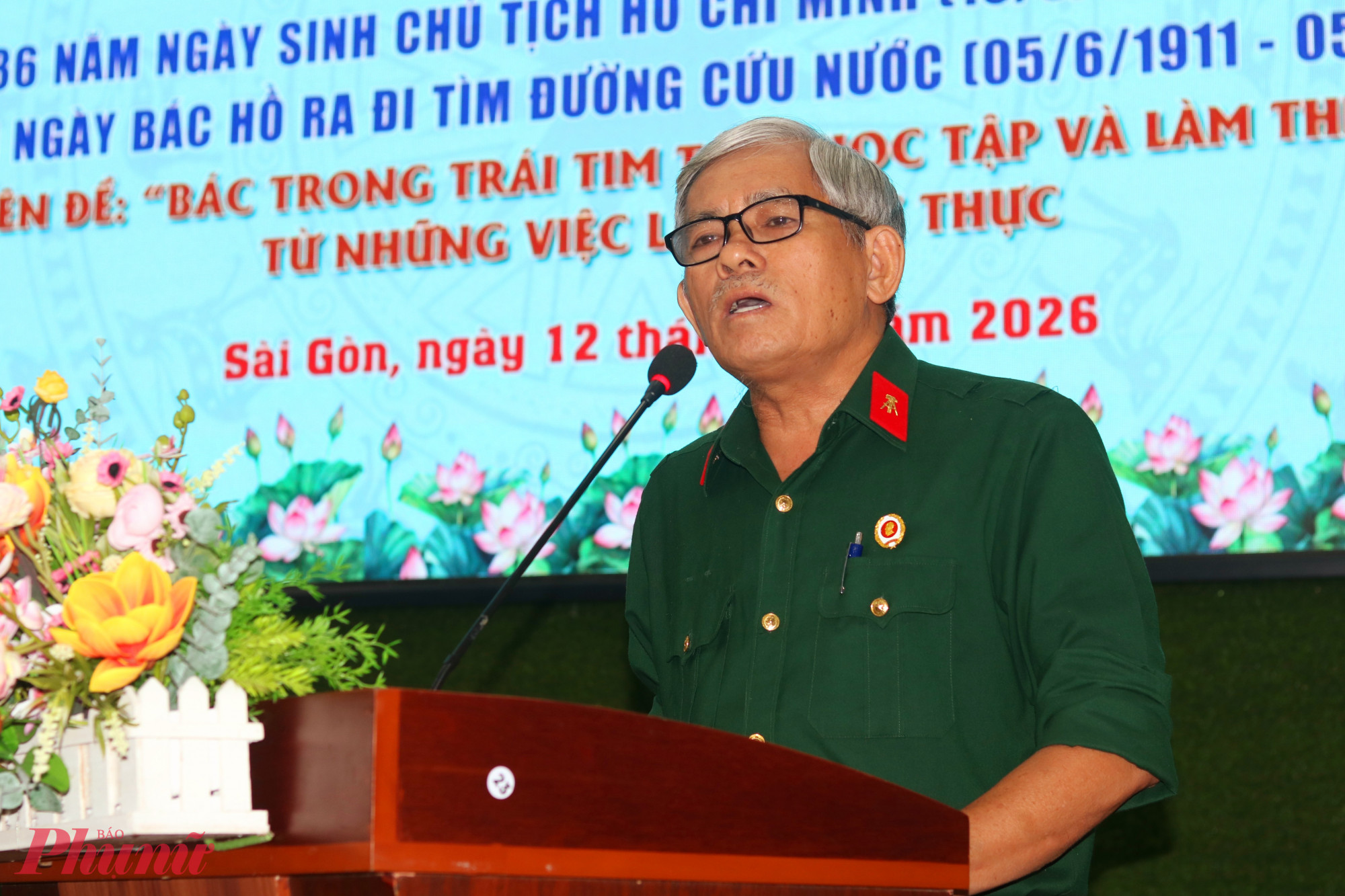 Ông Nguyễn Lương Quân – Chủ nhiệm câu lạc bộ Cựu chiến binh – Cựu quân nhân làm kinh tế phường Sài Gòn – chia sẻ trong chương trình - Ảnh: Thảo Nguyên