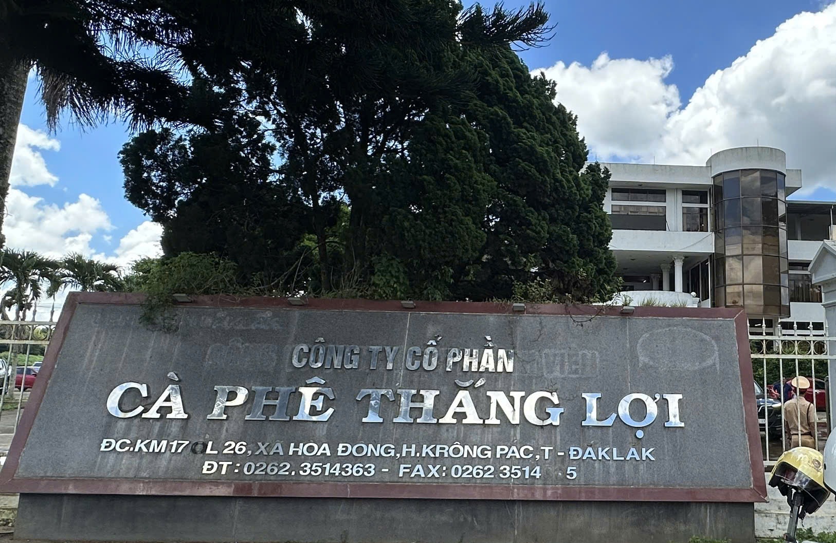 Trụ sở Công ty cổ phần Cà phê Thắng Lợi - ảnh: H.T.