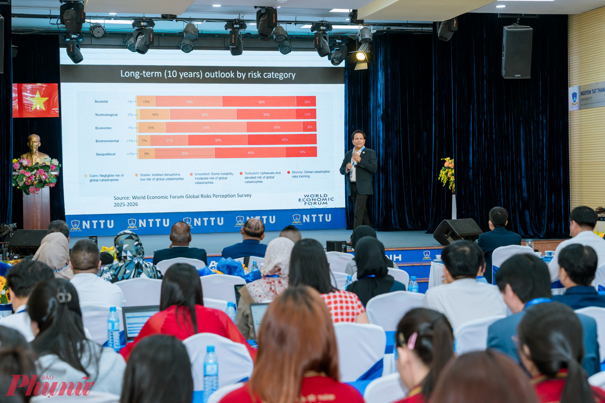 GS-TS Premkumar Rajagopal, Hiệu trưởng Trường ĐH Khoa học và Công nghệ Malaysia chia sẻ tại hội nghị - Ảnh: Nguyễn Loan