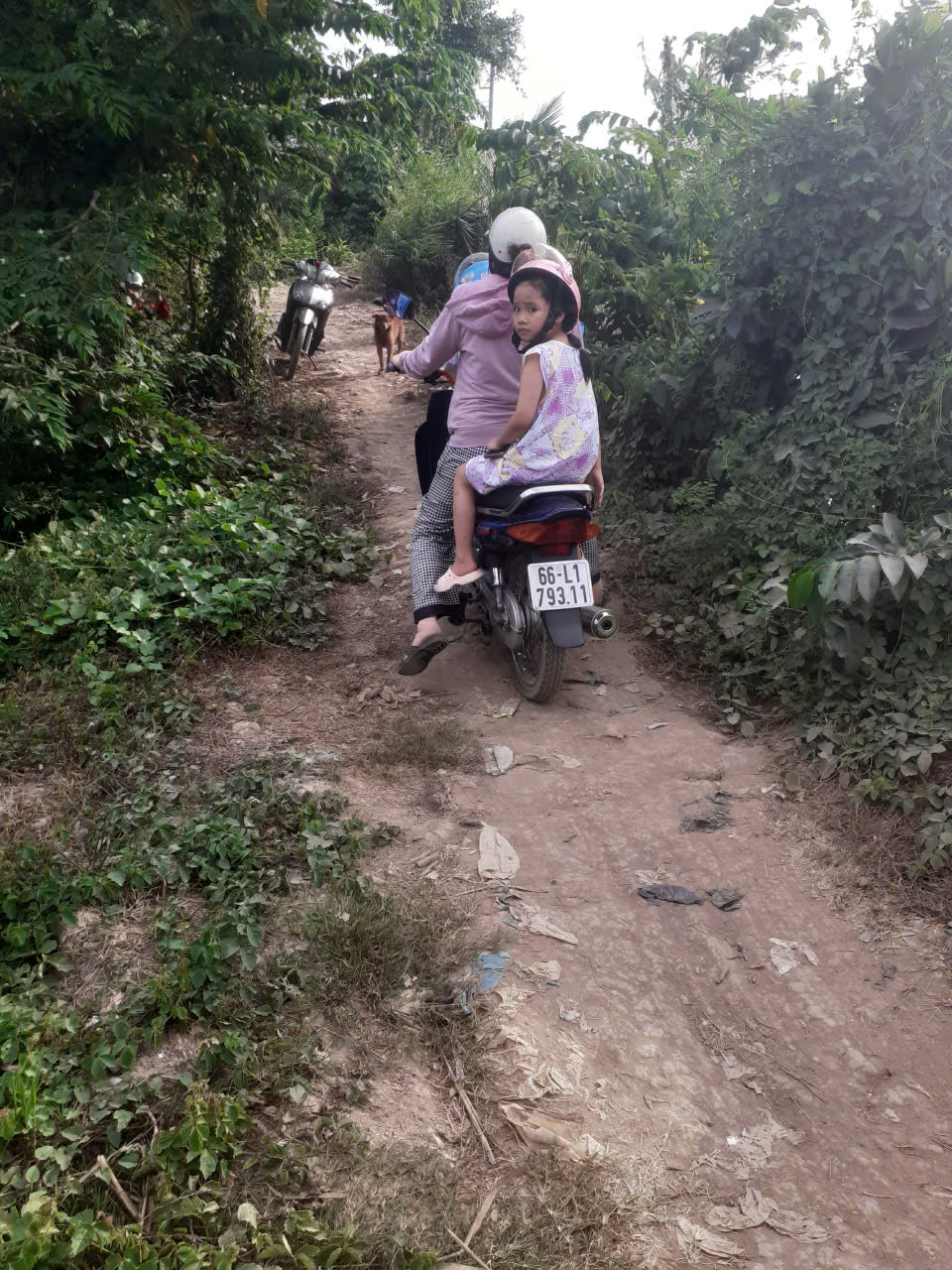 Bà con sống lâu năm ở Kênh Hai Hòa lo lắng, nếu không trải đá thì mùa mưa tới, việc học sinh đi lại vô cùng vất vả bởi mặt đường lầy lội... Ảnh: CTV