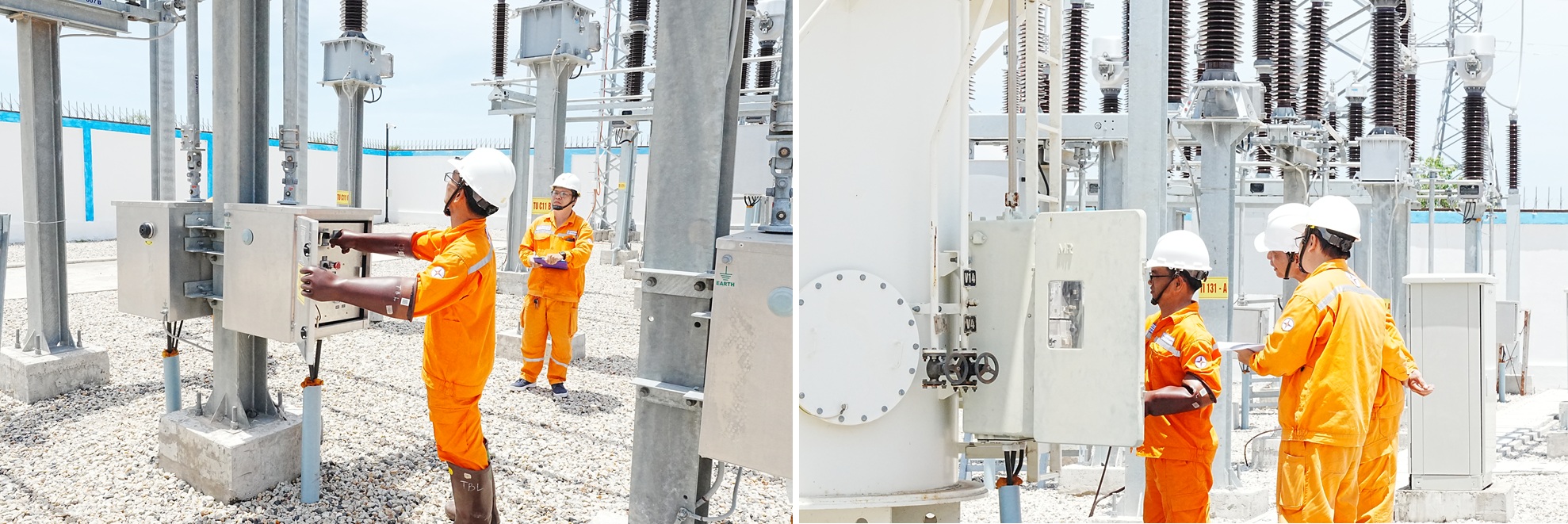 Trong 4 tháng đầu năm 2026, EVNSPC đã đóng điện được 51 công trình lưới điện 110kV (trong ảnh: nhân viên Công ty Điện lực Cà Mau thao tác đóng điện TBA 110kV Hiệp thành và đường dây đấu nối ngày 29/4/2026) - Ảnh: Văn Tám