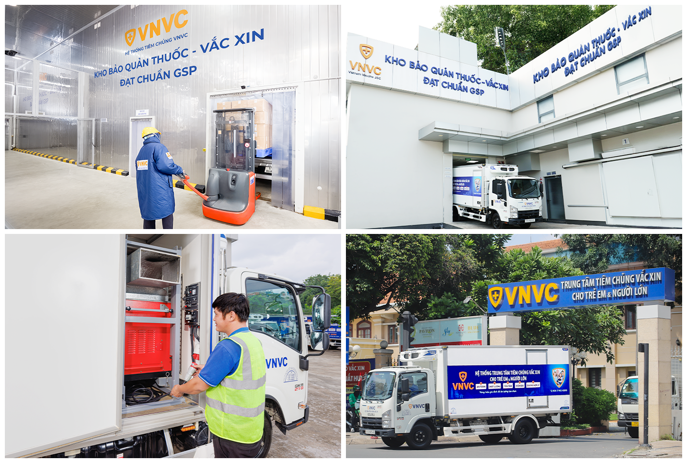 Kho lạnh bảo quản vắc xin đạt chuẩn quốc tế GSP do VNVC trao tặng Côn Đảo được vận hành theo mô hình của hệ thống kho lạnh tại hơn 260 trung tâm tiêm chủng VNVC trên toàn quốc - Ảnh: Minh Trung