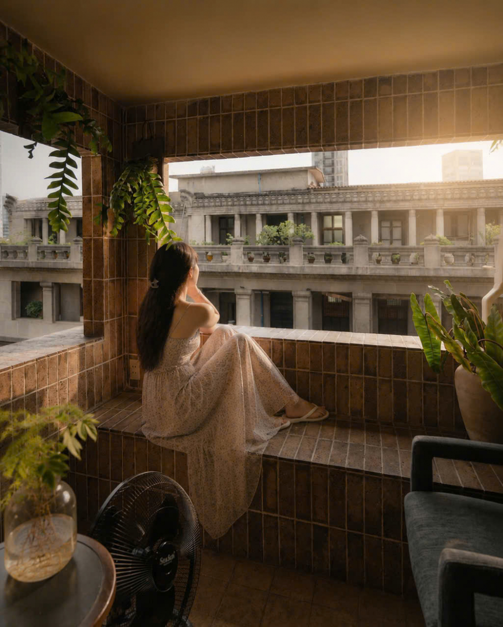 Góc check-in mộng mơ tại ban công của quán - Ảnh: @Mockingbird Cafe