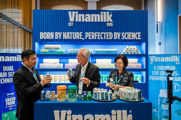 Sữa tươi Vinamilk Green Farm có mặt tại Hội nghị sữa toàn cầu 2025 - Ảnh: Vinamilk