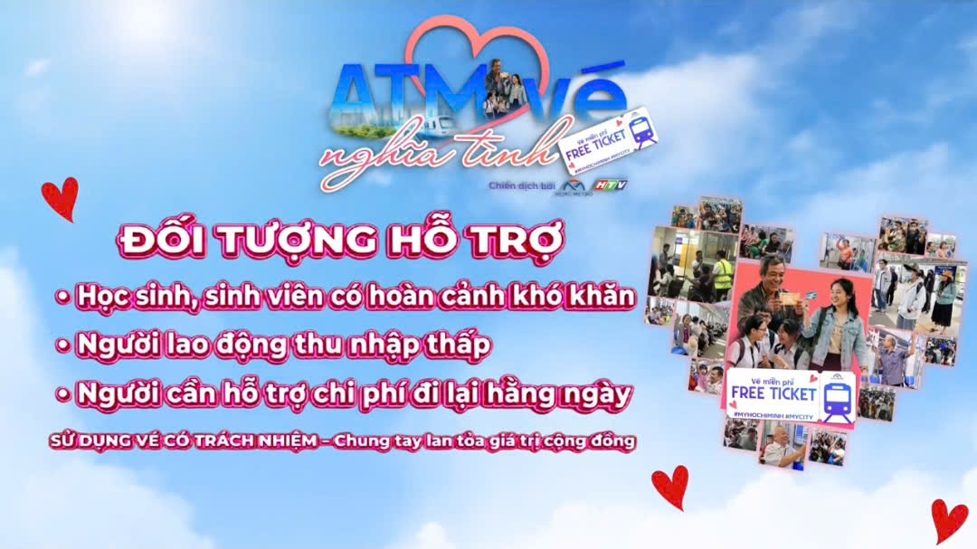 Những đối tượng được hỗ trợ vé miễn phí từ 'ATM vé nghĩa tình' - Ảnh: HURC1