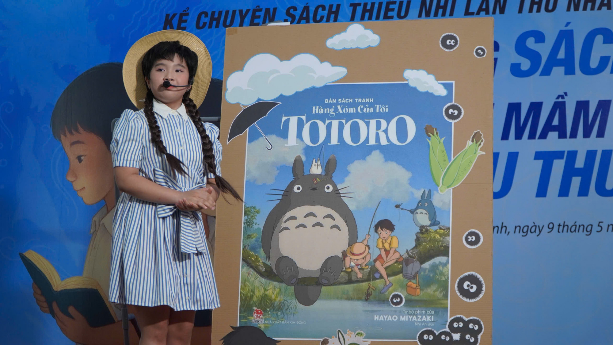 Văn Huỳnh Ngọc Diệp (TPHCM) mang đến không khí tươi sáng, hồn nhiên qua tác phẩm Hàng xóm của tôi là Totoro tại cuộc thi kể chuyện sách thiếu nhi lần thứ I
