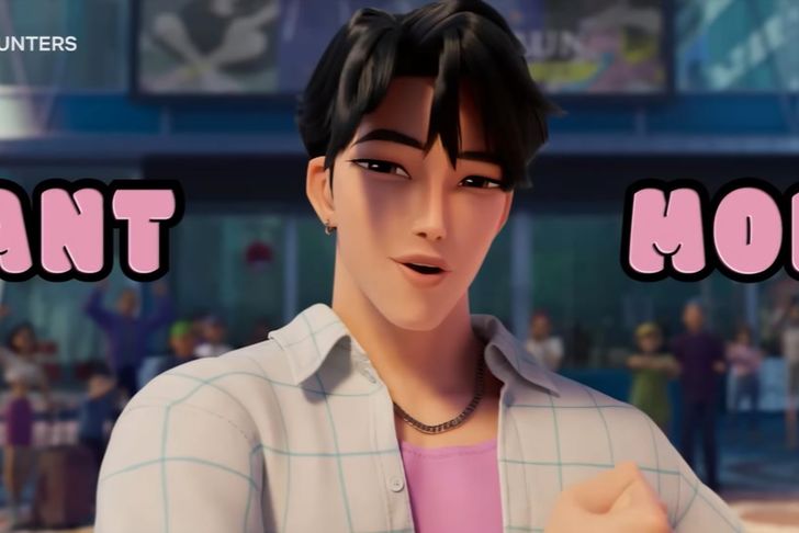Jinu của nhóm Saja Boys trong phim hoạt hình K-pop Demon Hunters. Ảnh: Netflix 