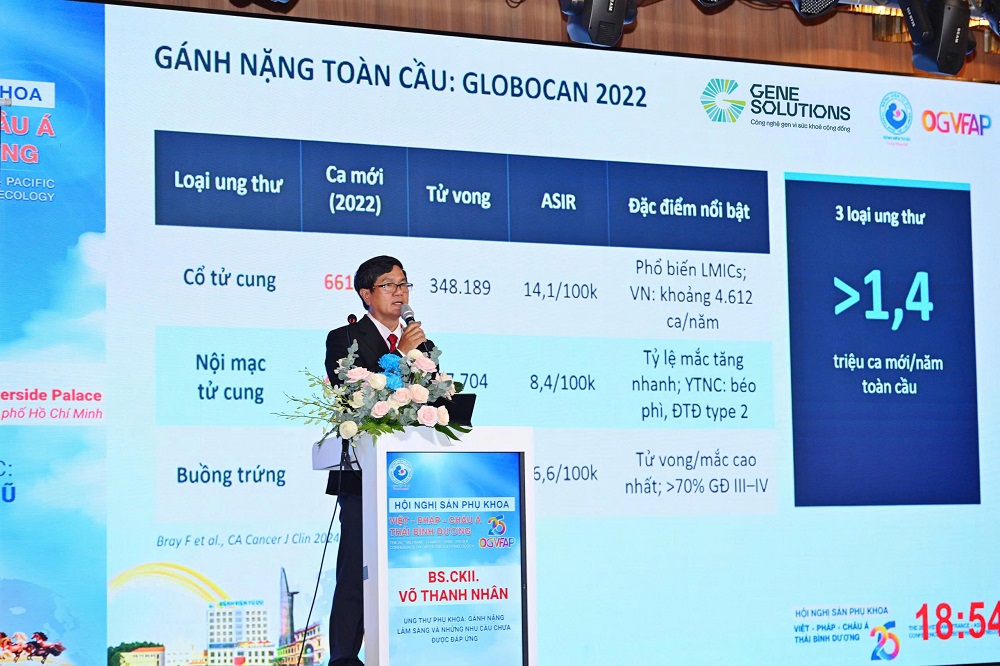 BS. CKII Võ Thanh Nhân - Trưởng khoa Ung Bướu Phụ khoa, BV Từ Dũ chia sẻ về những gánh nặng của UTPK tại Việt Nam - Ảnh: Gene Solutions