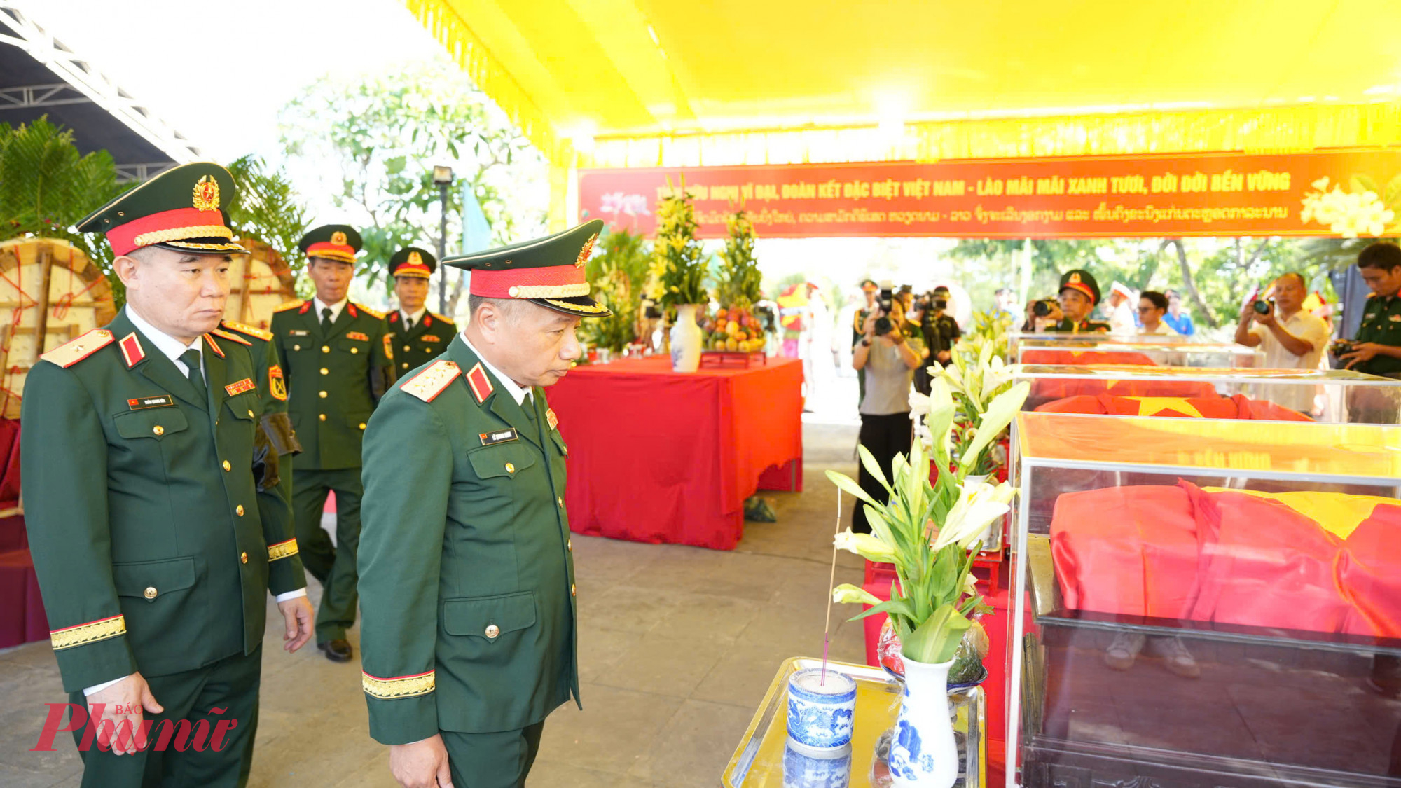 Các hài cốt liệt sĩ do Đội 192, Bộ Chỉ huy Quân sự TP Huế tìm kiếm cất bốc tại hai tỉnh Salavan và Sekong trong mùa khô 2025-2026. 