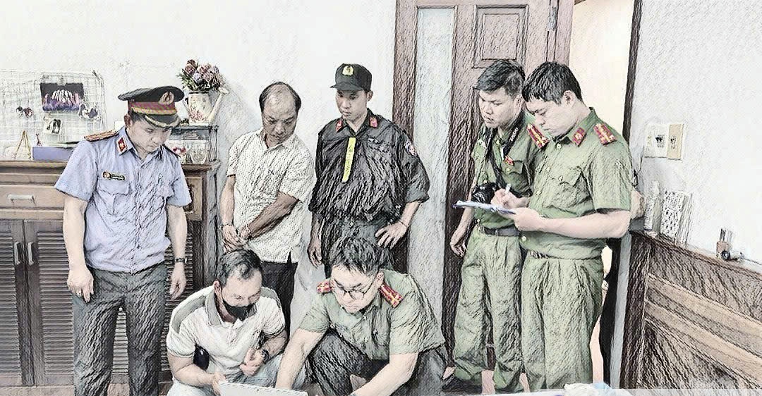 Khám xét ông Phạm Ngọc Dũng - Giám đốc BQLRPH Bắc Sông Hương tại nơi làm việc
