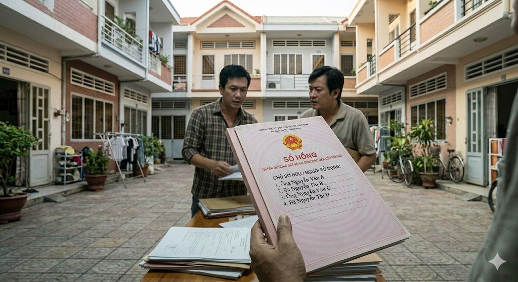 Mua nhà sổ hồng chung vẫn là lựa chọn cho những người có tài chính hạn chế - Ảnh minh hoạ