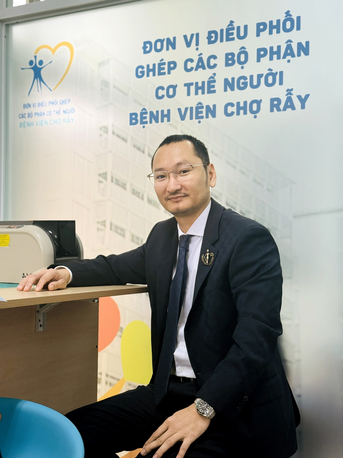 Luật sư Lê Ngọc Luân đến đăng ký hiến tạng tại Bệnh viện Chợ Rẫy - ẢNH: V.A.L.