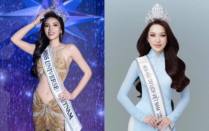 Nguyễn Cao Kỳ Duyên đăng quang Miss Universe Vietnam 2024 và Võ Cao Kỳ Duyên đăng quang Hoa hậu Du lịch Việt Nam toàn cầu 2024 - Ảnh: Facebook nhân vật