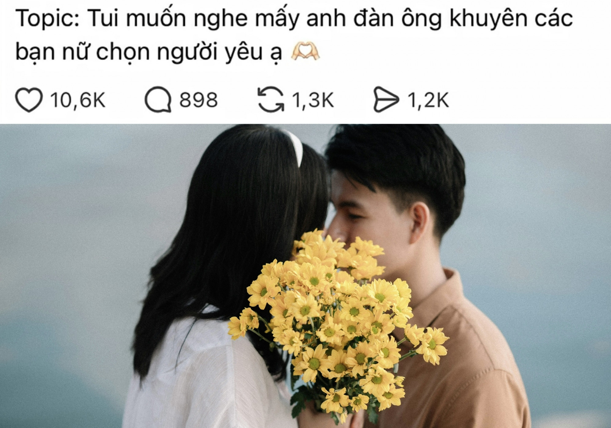 Nhiều cánh mày râu vào bài đăng bàn luận, đưa ra các tiêu chí giúp chị em chọn người yêu - Ảnh chụp màn hình