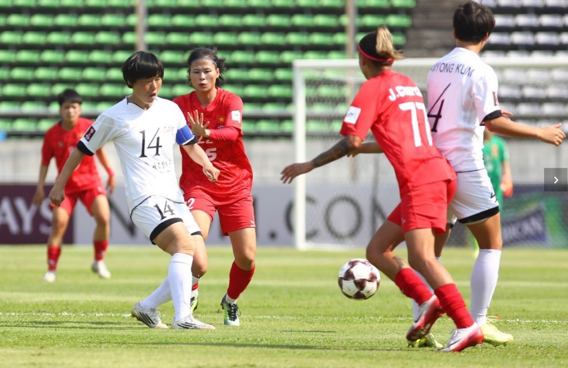 CLB Naegohyang đã thắng CLB TPHCM (đỏ) 3-0 ở tứ kết. Ảnh AFC