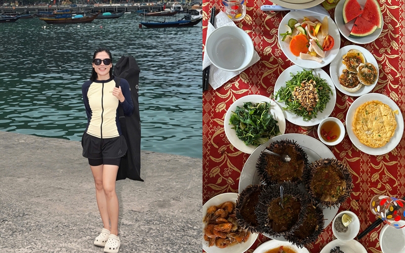 Du khách được đưa trở về đảo để tắm nước ngọt và dùng bữa - Ảnh do nhân vật cung cấp