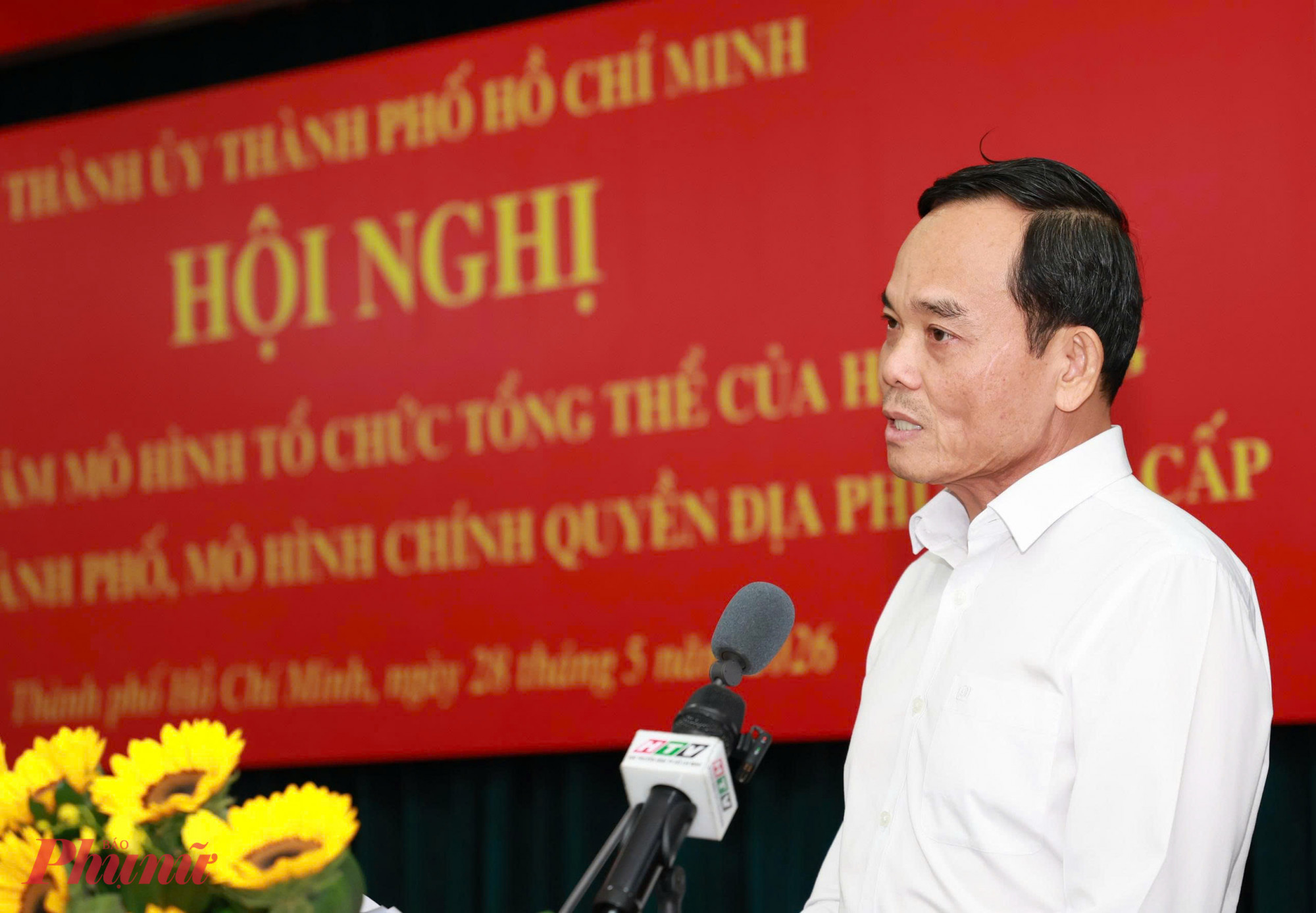 TPHCM: Bộ máy tinh gọn, phục vụ người dân hiệu quả hơn Bí thư Thành ủy TPHCM Trần Lưu Quang phát biểu kết luận tại hội nghị sơ kết sáng 28/5 - Ảnh: Thanh Tâm