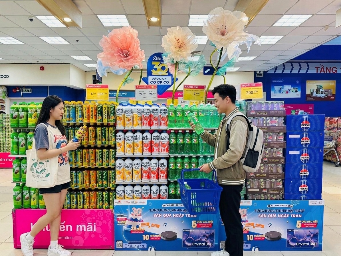 Nhóm hàng nước giải khát, nước bù khoáng đồng loạt giảm giá mạnh dịp hè.
