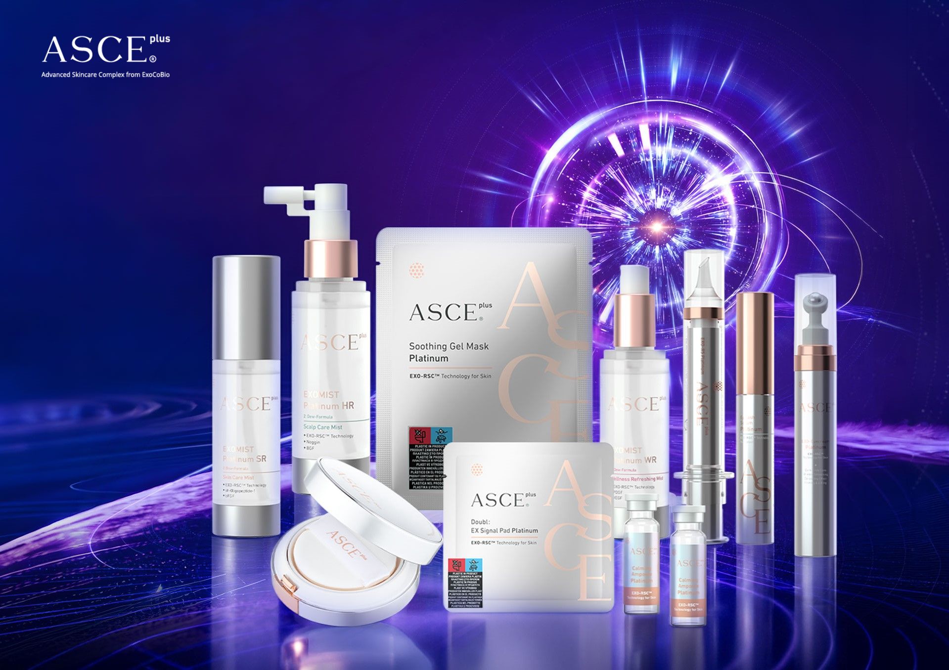 Exocobi và ASCEplus cho ra mắt hệ sinh thái sản phẩm PLATINUM hướng đến chuẩn chăm sóc da với khả năng tái tạo da ở cấp độ tế bào với công nghệ Exosome tinh khiết. Số CBSPMP: 317688/26/CBMP-QLD và 317637/CBMP-QLD