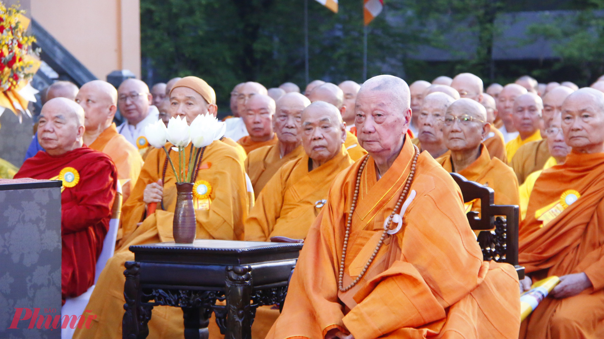 Tham dự đại lễ có Đại lão Hòa thượng Thích Trí Quảng, Đệ tứ Pháp chủ Hội đồng Chứng minh GHPG Việt Nam; Trưởng lão Hòa thượng Thích Thiện Nhơn, Phó Pháp chủ Hội đồng Chứng minh, Chủ tịch Hội đồng Trị sự GHPG Việt Nam; Trưởng lão Hòa thượng Viên Minh, Phó Pháp chủ Hội đồng Chứng minh GHPG Việt Nam; Trưởng lão Hòa thượng Thích Minh Thông, Phó Chánh Thư ký Hội đồng Chứng minh GHPG Việt Nam; Trưởng lão Hòa thượng Thích Thiện Pháp, Ủy viên Ban Thường trực Hội đồng Chứng minh, Phó Chủ tịch Thường trực Hội đồng Trị sự GHPG Việt Nam…