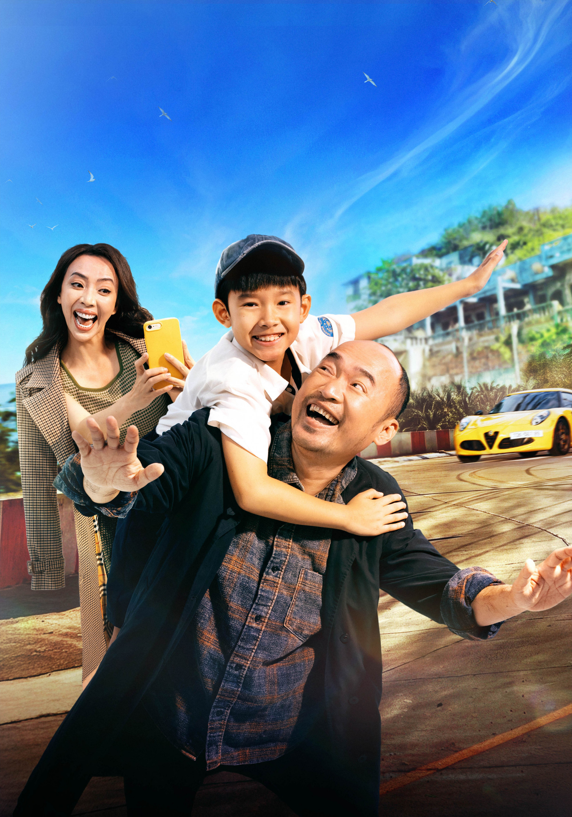 Vợ chồng diễn viên Thu Trang - Tiến Luật và gương mặt nhí Đình Dương