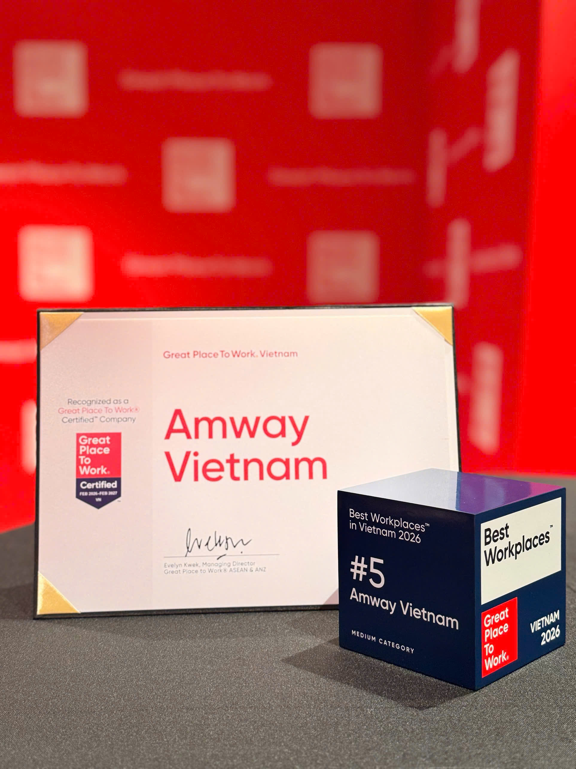 Ba năm liên tiếp đạt Great Place To Work® là minh chứng cho niềm tin nhân viên dành cho Amway Việt Nam