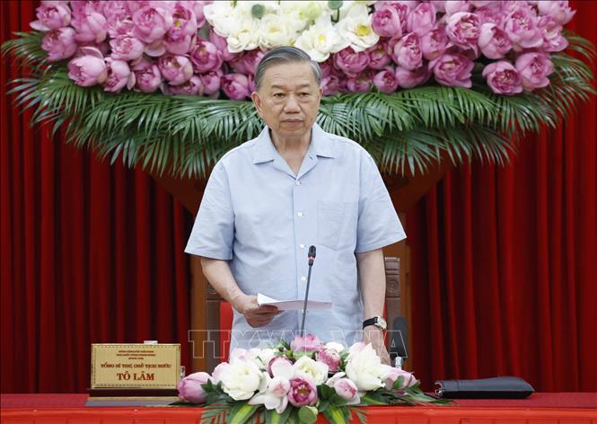 Tổng bí thư, Chủ tịch nước Tô Lâm phát biểu - Ảnh: Thống Nhất/TTXVN