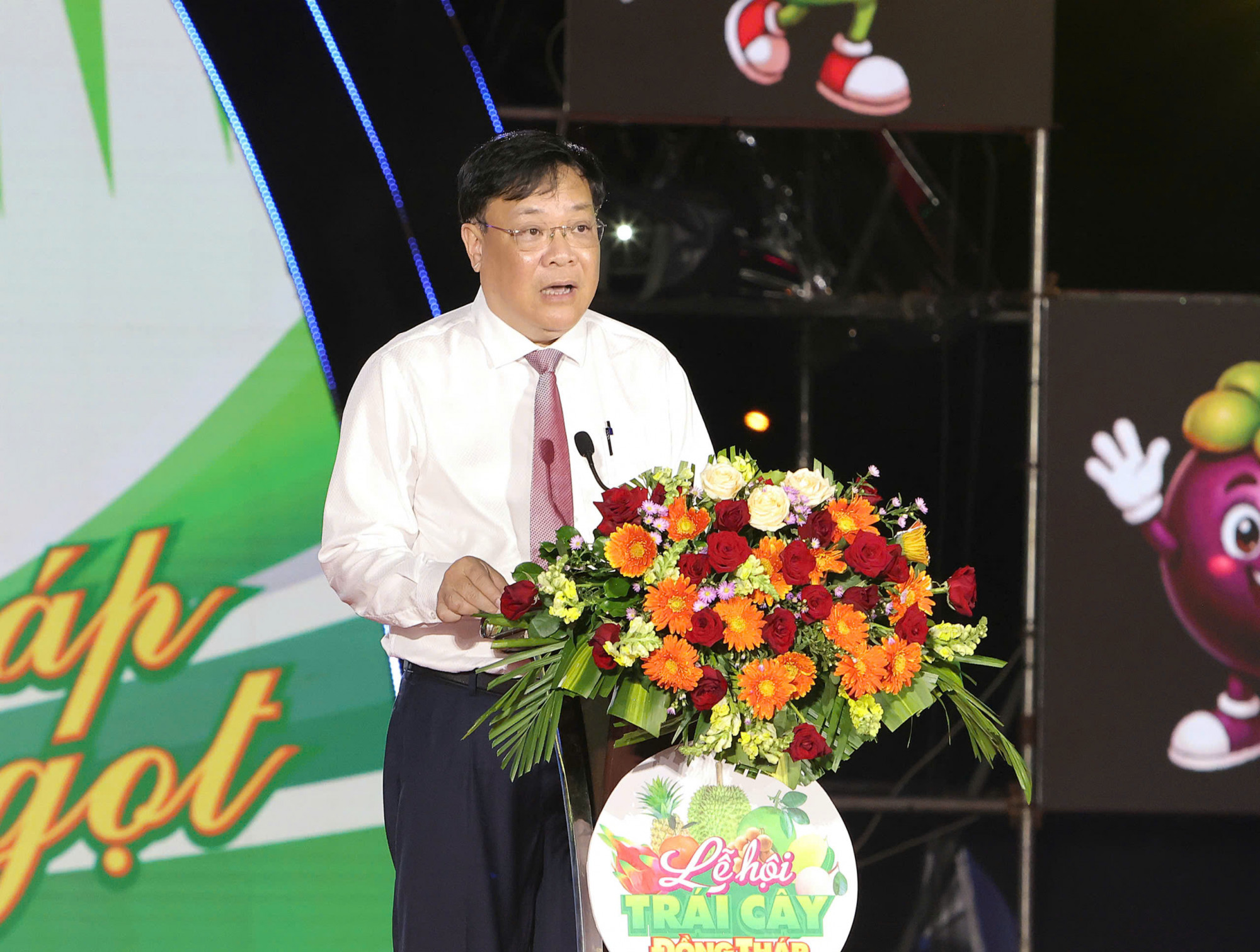Ông Phạm Thành Ngại - Chủ tịch UBND tỉnh Đồng Tháp - phát biểu... Ảnh: Trung Phạm