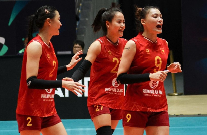 Đội Việt Nam vui mừng trong trận thắng Lebanon (nguòn AVC