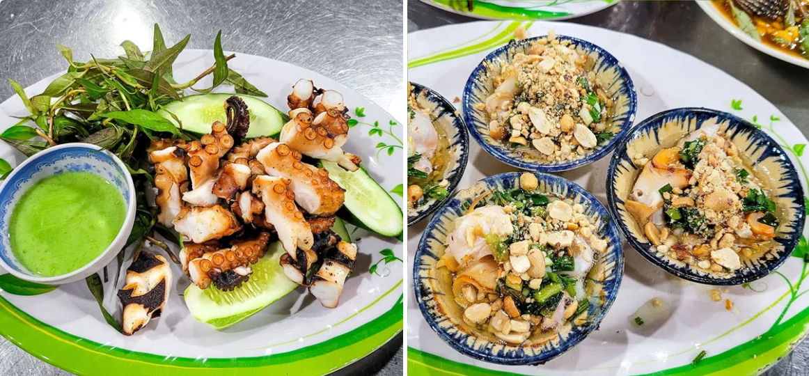Ốc Oanh - 534 đường Vĩnh Khánh, phường Khánh Hội (quận 4 trước đây), mở cửa từ 13g -3g hôm sau các ngày trong tuần. Quán hải sản bình dân này là điểm yêu thích lâu năm của người thích ăn ốc. Ở đây có nhiều loại ốc cùng với tôm, cua, bạch tuộc được chế biến ngon, vừa vị. Món tôm nướng của quán cũng rất ấn tượng. Tôm tươi nướng trên bếp than tỏa ra mùi kích thích vị giác và chấm với nước chấm dành riêng cho nó. Nếu bạn gọi thêm chai bia thì cuộc gặp bạn bè vào buổi tối ở quán ốc sẽ trở nên sôi động.  