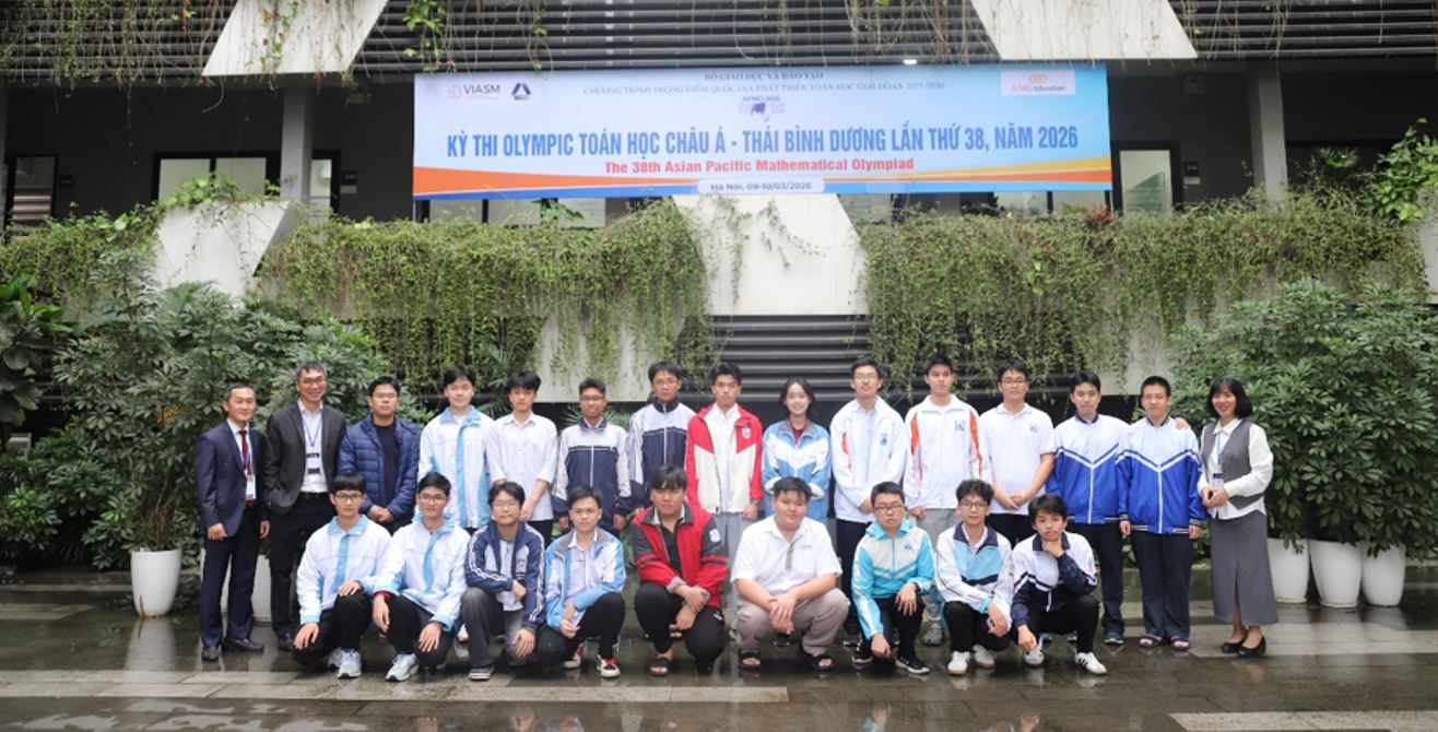 Đội tuyển Việt Nam tham dự Olympic toán Châu Á Thái Bình Dương. Ảnh: Bộ GD-ĐT