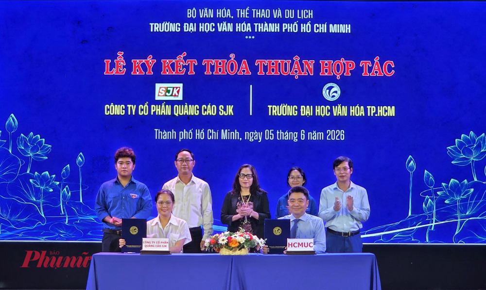 Trường đại học Văn hóa TPHCM ký kết thỏa thuận hợp tác với các tổ chức, doanh nghiệp.