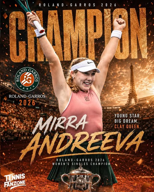 Mirra Andreeva, nhà vô địch của hôm nay và ngày mai - Ảnh: Roland Garros