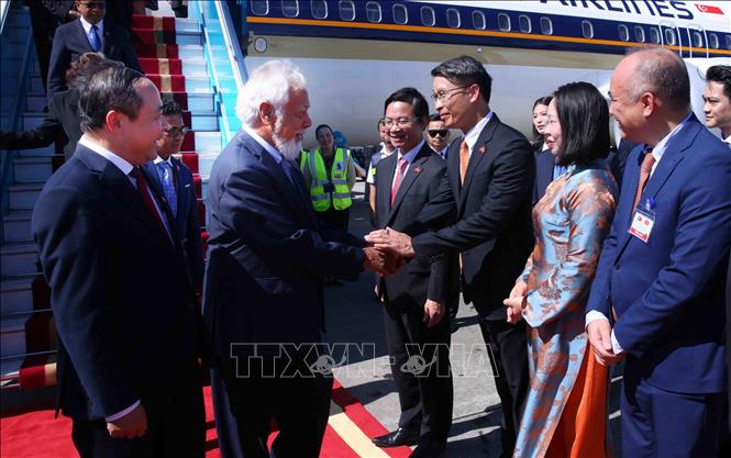 Thủ tướng Timor-Leste Kay Rala Xanana Gusmão đến Hà Nội, bắt đầu thăm chính thức Việt Nam và tham dự Diễn đàn Tương lai ASEAN lần thứ ba - Ảnh: Phạm Kiên/TTXVN
