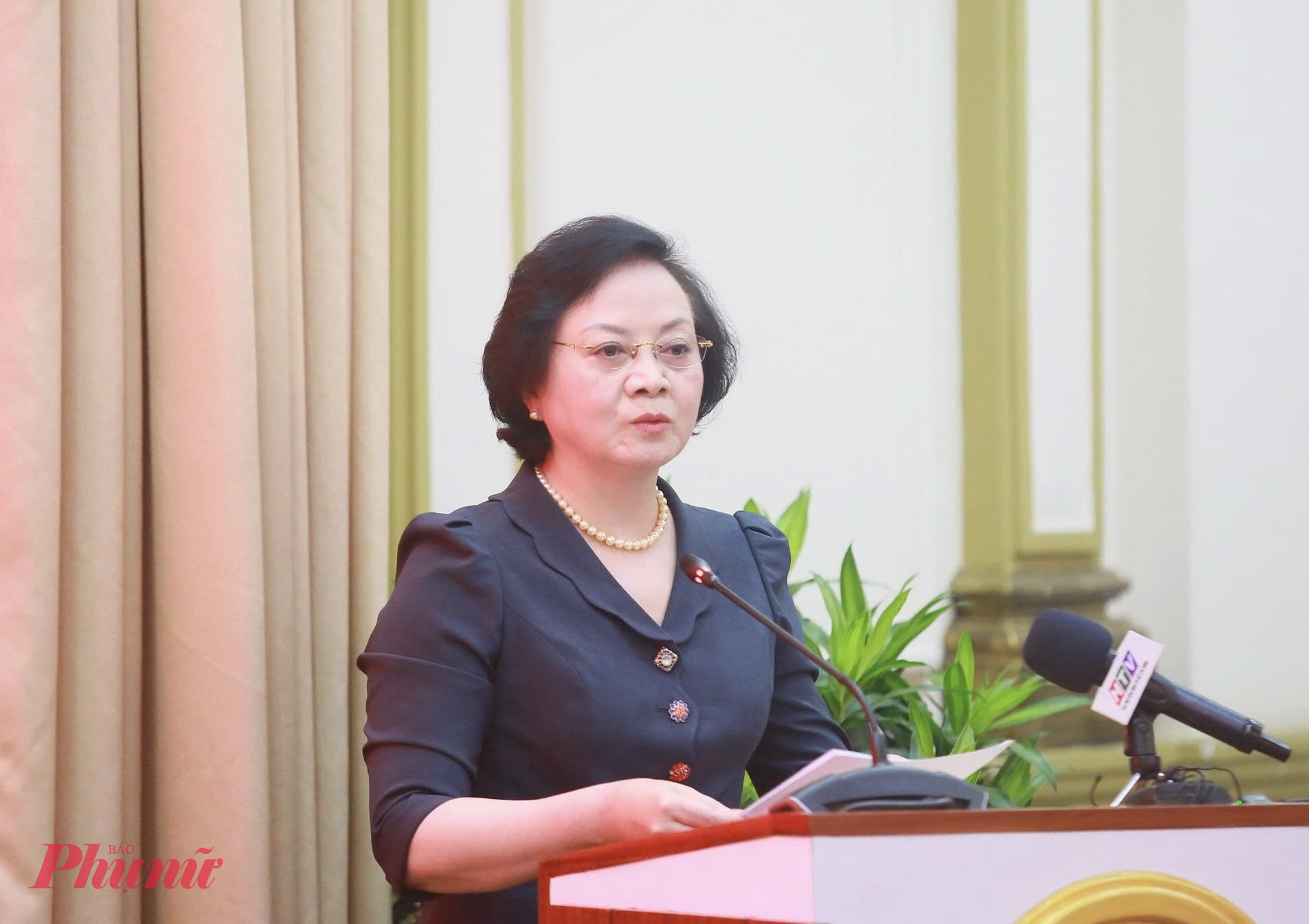 Phó thủ tướng Chính phủ Phạm Thị Thanh Trà - Trưởng ban Chỉ đạo 515 quốc gia phát biểu khai mạc hội thảo - Ảnh: Thanh Tâm