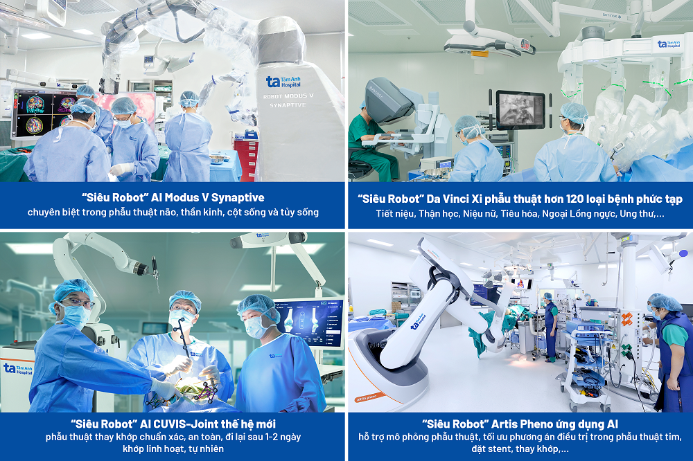Bệnh viện Đa khoa Tâm Anh tiên phong đầu tư hệ sinh thái các robot phẫu thuật và can thiệp điều trị - Ảnh: Bệnh viện Đa khoa Tâm Anh