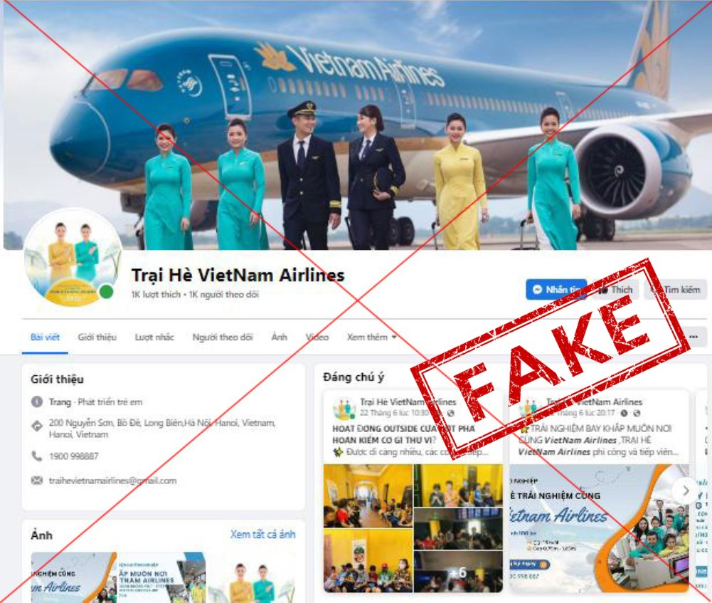 Các trang có dấu hiệu giả mạo thường sử dụng nội dung, hình ảnh tương tự kênh chính thức của Vietnam Airlines nhằm tạo dựng lòng tin trước khi yêu cầu người dùng đăng ký, cung cấp thông tin hoặc chuyển tiền