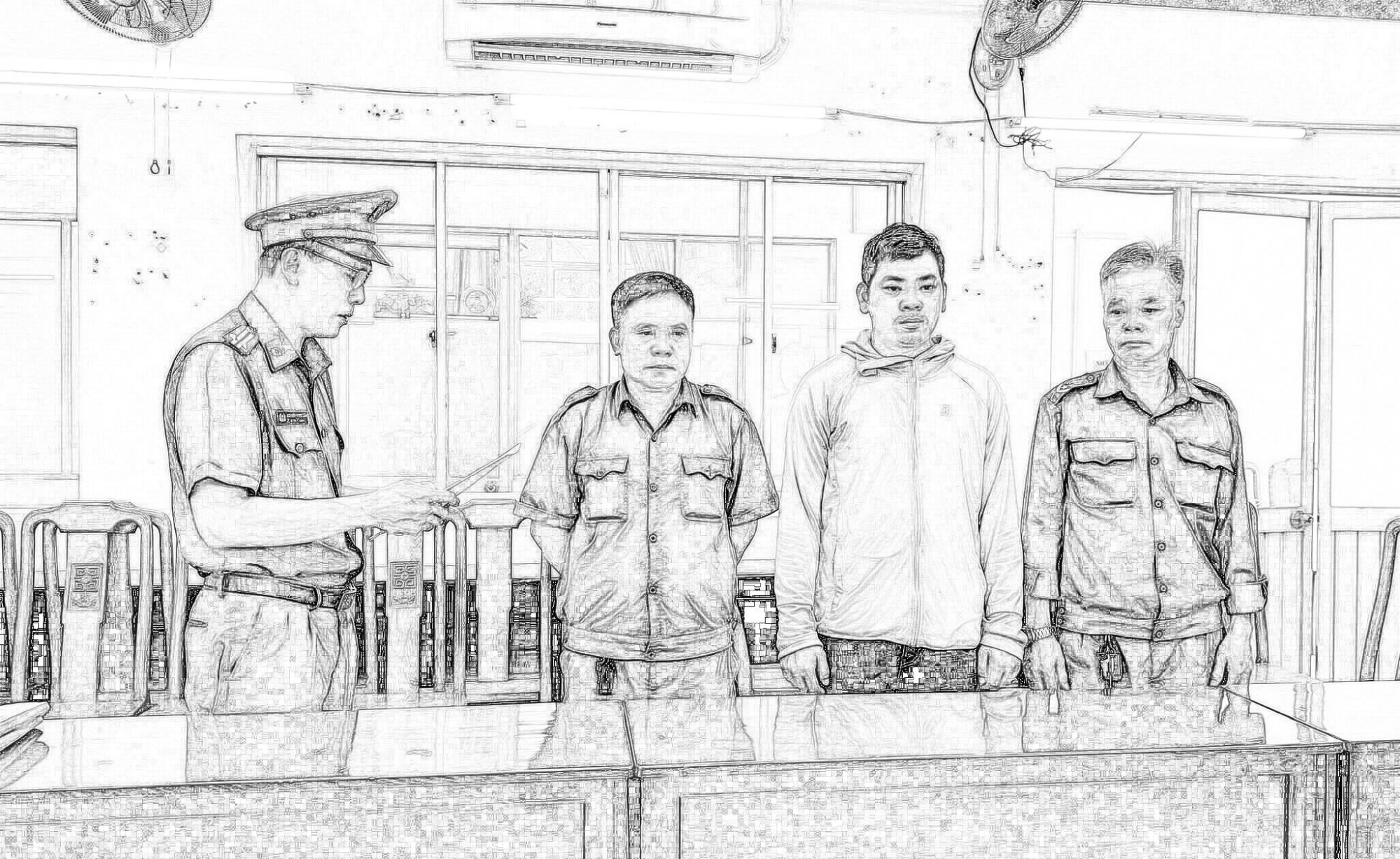 Bình tại cơ quan điều tra. Ảnh: CACC