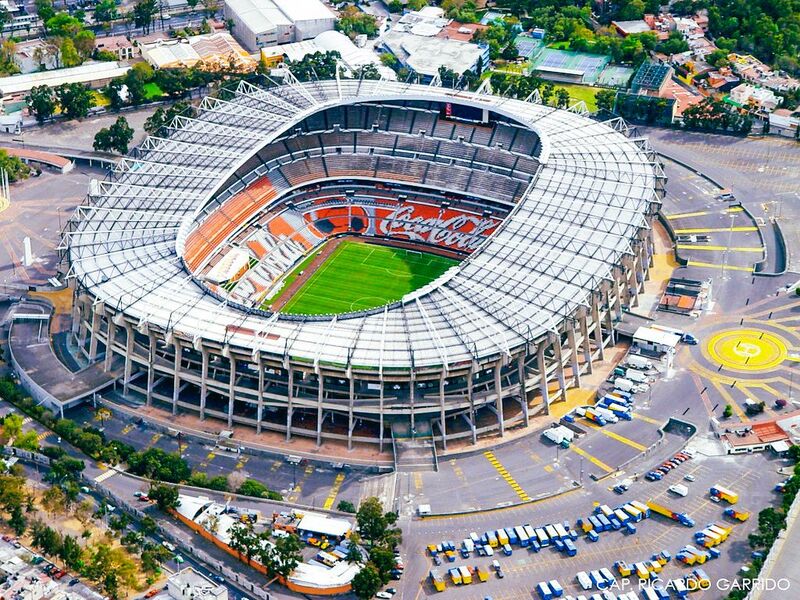 Toàn cảnh sân Estadio Azteca - nơi diễn ra trận khai mạc giữa chủ nhà Mexico và Nam Phi vào lúc 2g00 ngày 12/6 nhìn từ trên cao - Ảnh: Visit Mexico
